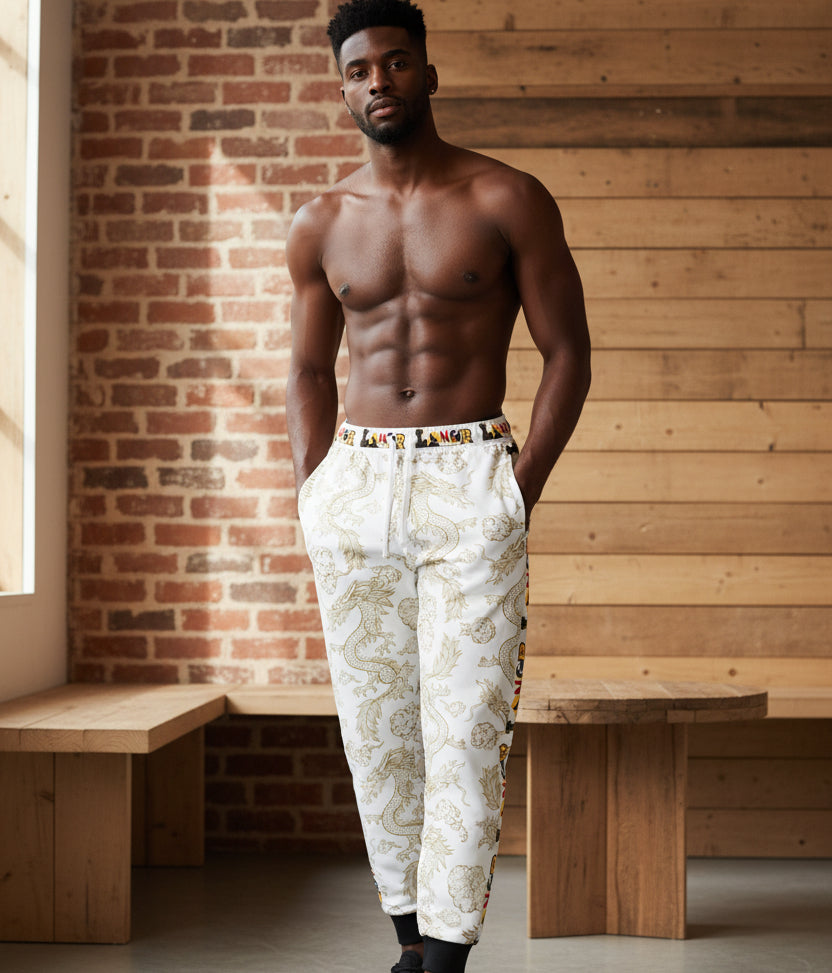 Multi- Colored Dragon Print Athletic Joggers for Comfort & Style, Unisex Casual Wear Printify