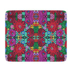 Floral Kaleidoscope Tan Sherpa Blanket — Reversible Plush Throw Printify