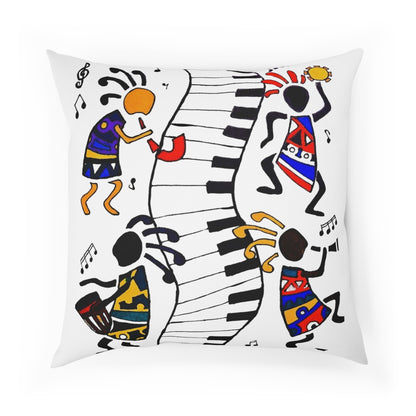 Musical Vibrations Cushion - Colorful Art for Home Decor