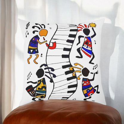 Musical Vibrations Cushion - Colorful Art for Home Decor