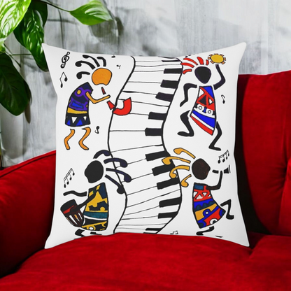 Musical Vibrations Cushion - Colorful Art for Home Decor