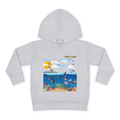 Ocean Friends Toddler Pullover Fleece Hoodie, Aquatic Theme Sweatshirt for Kids