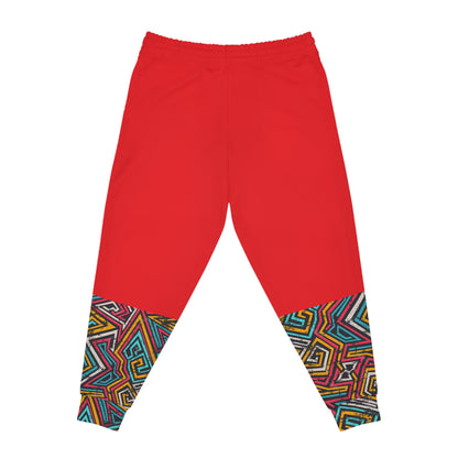 Handcrafted Afro Music Cartoon Art Athletic Joggers, Unisex Sweatpants, African Dance Jogging Pants