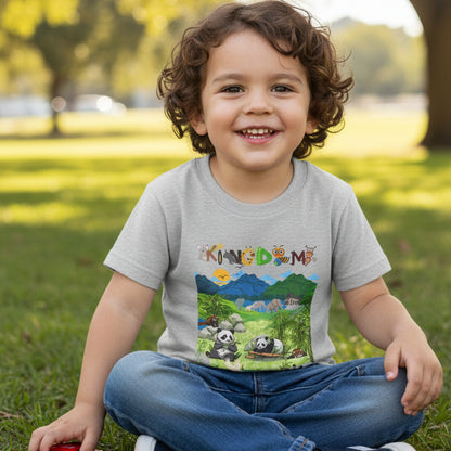 Wild Animals Graphic Toddler T-Shirt, Nature Theme Jungle Safari Shirt, Heavy Cotton Top for Kids