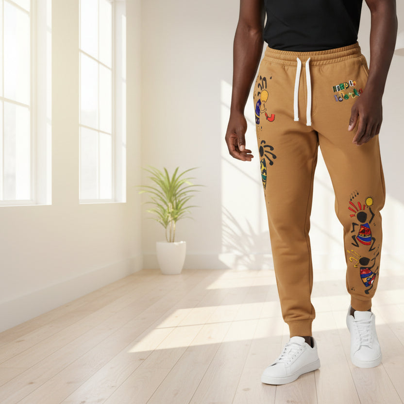 Kokopelli Dance Athletic Joggers – Southwestern Tribal Music Print