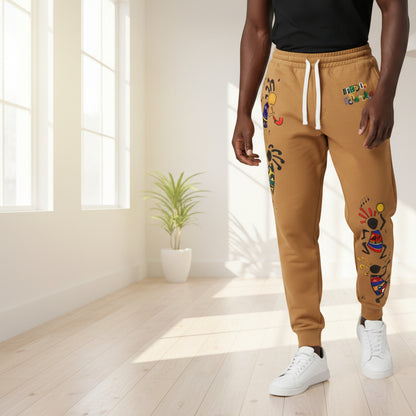 Kokopelli Dance Athletic Joggers – Southwestern Tribal Music Print