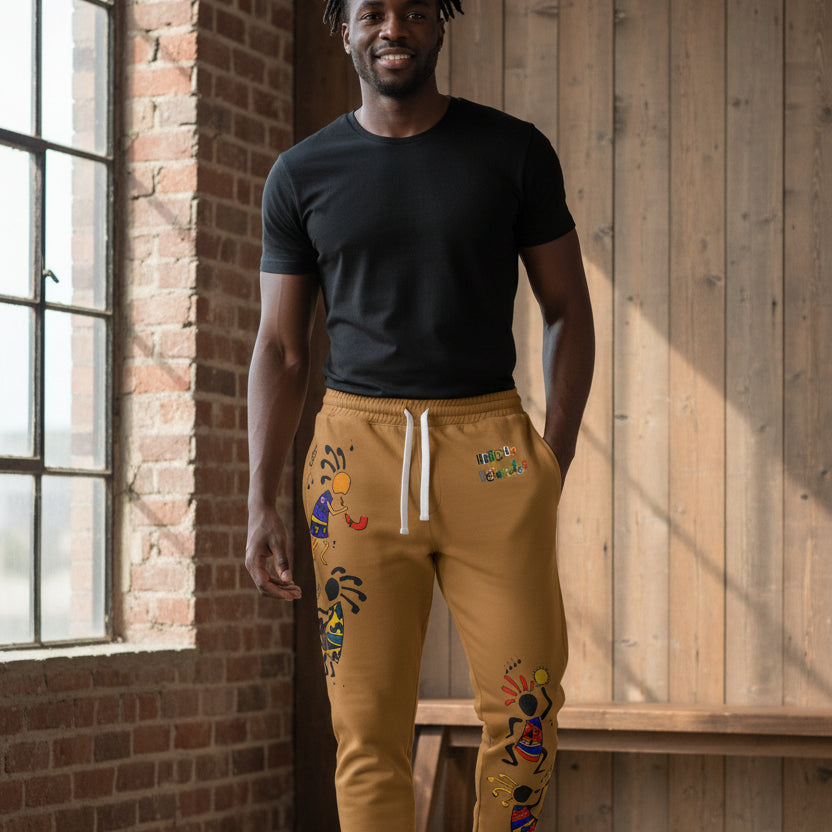Kokopelli Dance Athletic Unisex Joggers – Afro Caribbean Music Print Printify
