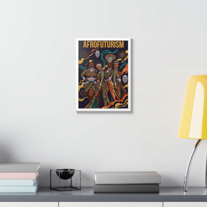 Afrofuturism Framed Poster — Vibrant Afrocentric Sci‑Fi Art Print
