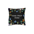 Floral Home Sweet Home Square Pillow - Cozy Decor for Living Room & Bedroom Printify