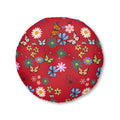 Floral Tufted Floor Pillow - Round Cushion for Cozy Decor Printify