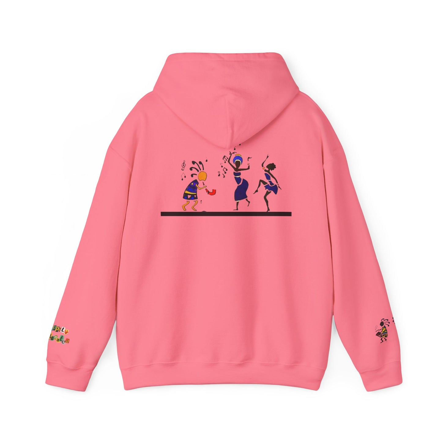 Ethnic Streetwear Unisex Heavy Blend, Hand-Drawn Tribal Music Art, Daily Wear