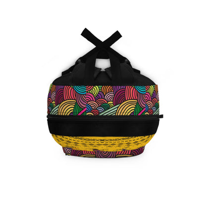 Colorful Tribal Dance Backpack, Ethnic Music Festival Bag, Boho Rucksack