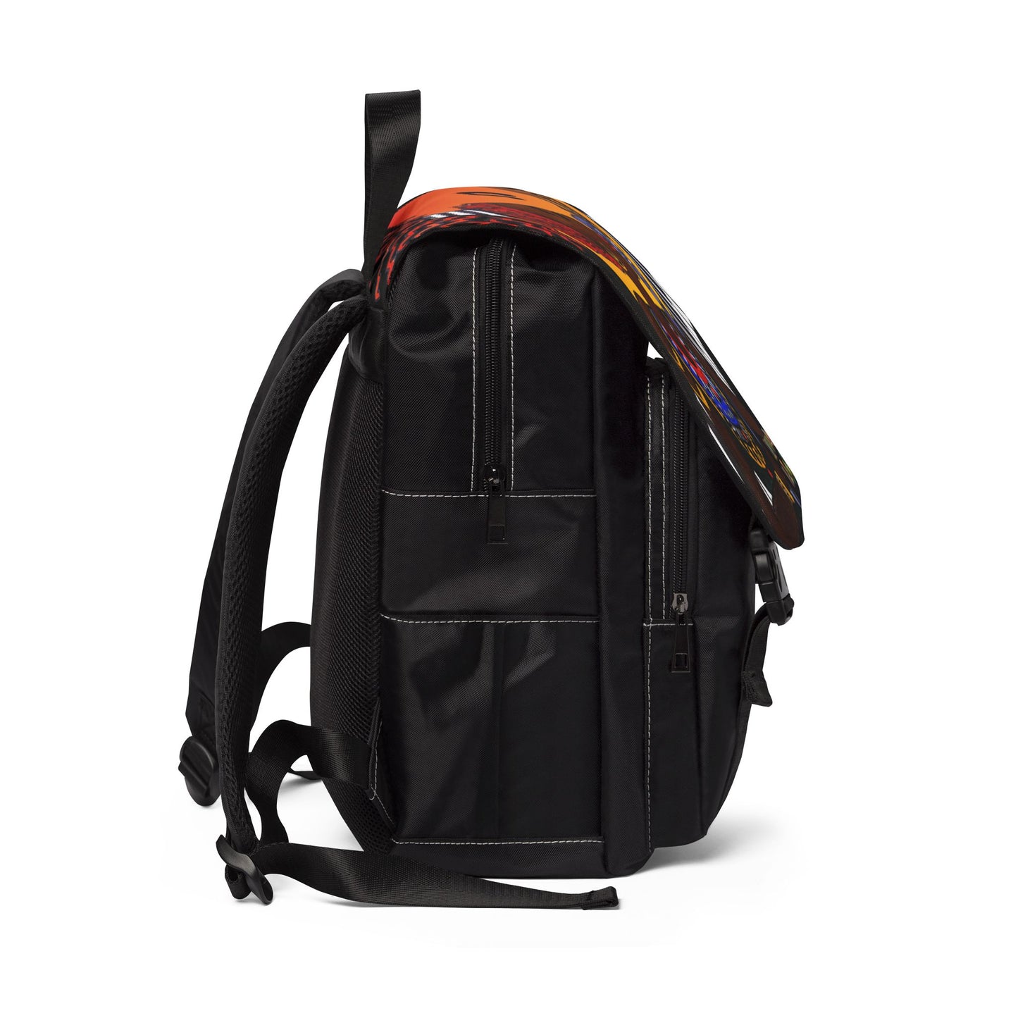 Afro Singer, Ethnic Music-Inspired Unisex Shoulder Backpack - Stylish & Functional