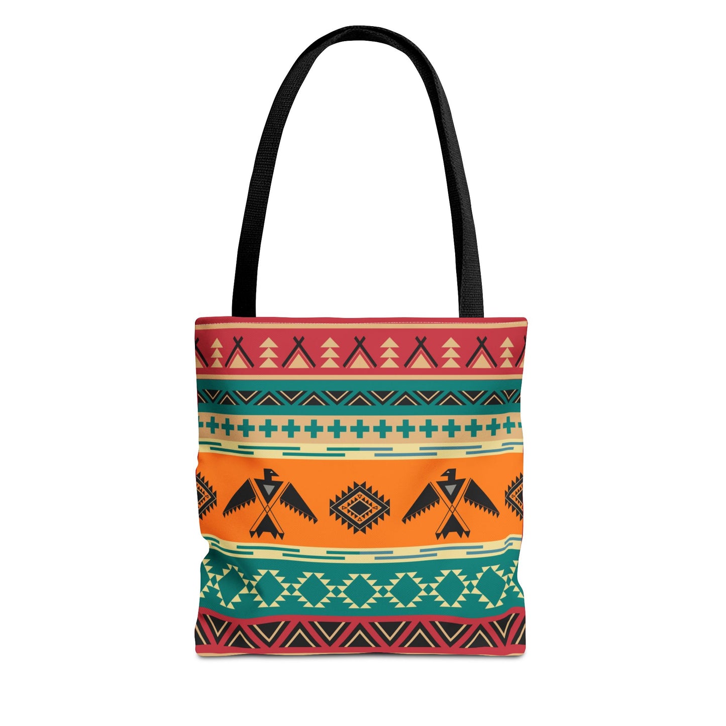 Southwestern Pattern Tote Bag - Native-Inspired Aztec Eagle Print