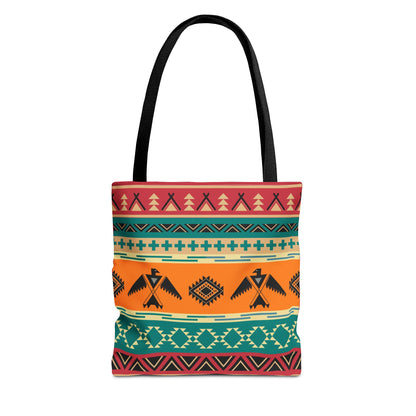 Southwestern Pattern Tote Bag - Native-Inspired Aztec Eagle Print