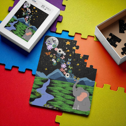 Elephant Puzzle, 30-Piece - Fun Animal Jigsaw for Children, Educational Toy, Gift for Kids