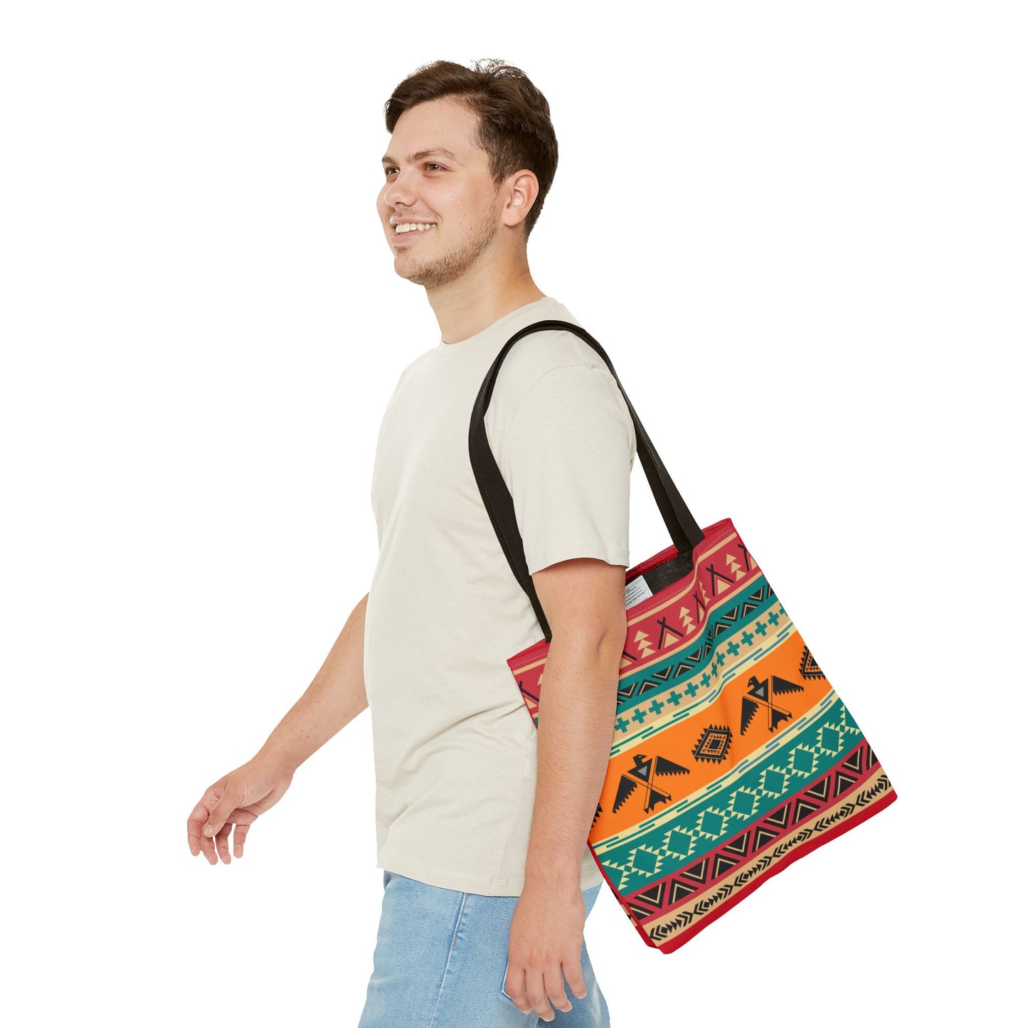 Southwestern Pattern Tote Bag - Native-Inspired Aztec Eagle Print