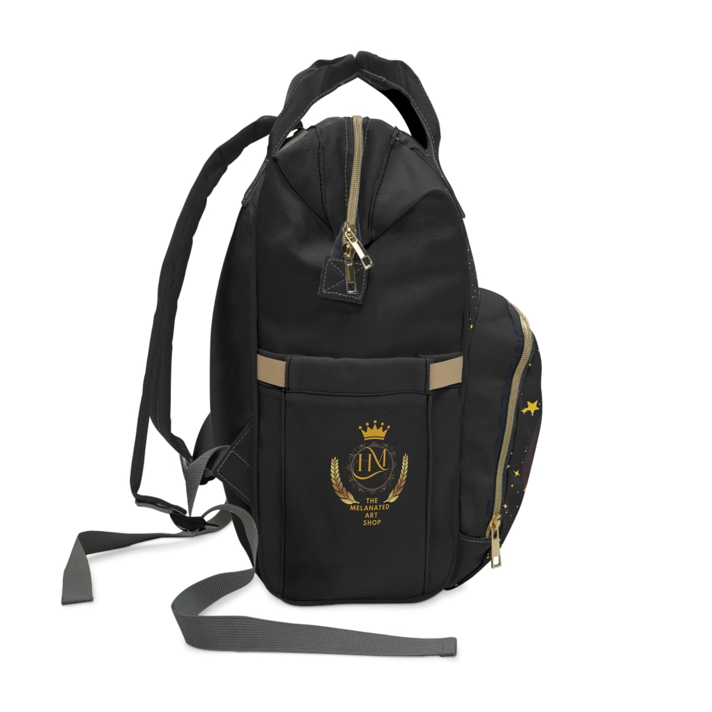 Ethnic Cosmic Themed Multifunctional Diaper Backpack - Stylish & Versatile Baby Bag
