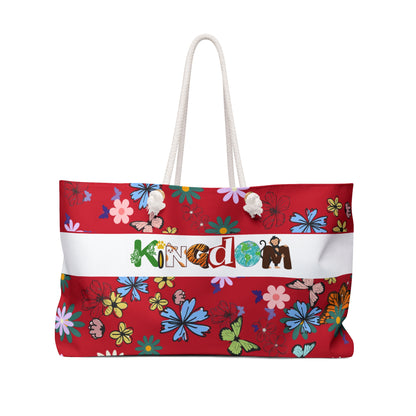 Vibrant Floral Kingdom Weekender Bag - Perfect for Travel & Beach