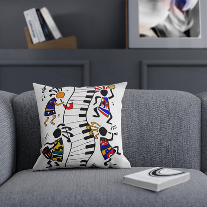 Musical Vibrations Cushion - Colorful Art for Home Decor