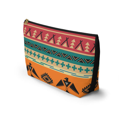 Southwestern Thunderbird Accessory Pouch — Tribal Pattern Makeup Bag