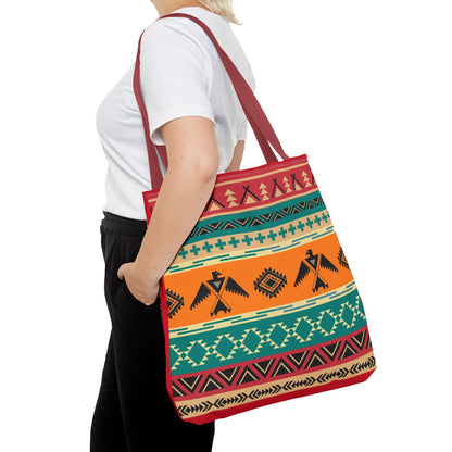 Southwestern Pattern Tote Bag - Native-Inspired Aztec Eagle Print