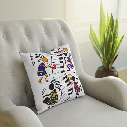 Musical Vibrations Cushion - Colorful Art for Home Decor