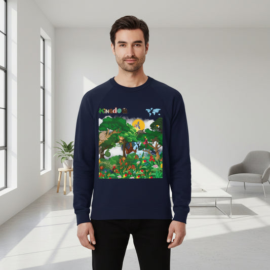 Jungle Theme Unisex Garment-Dyed Sweatshirt, Wild Animals Graphic, Safari Lover Gift