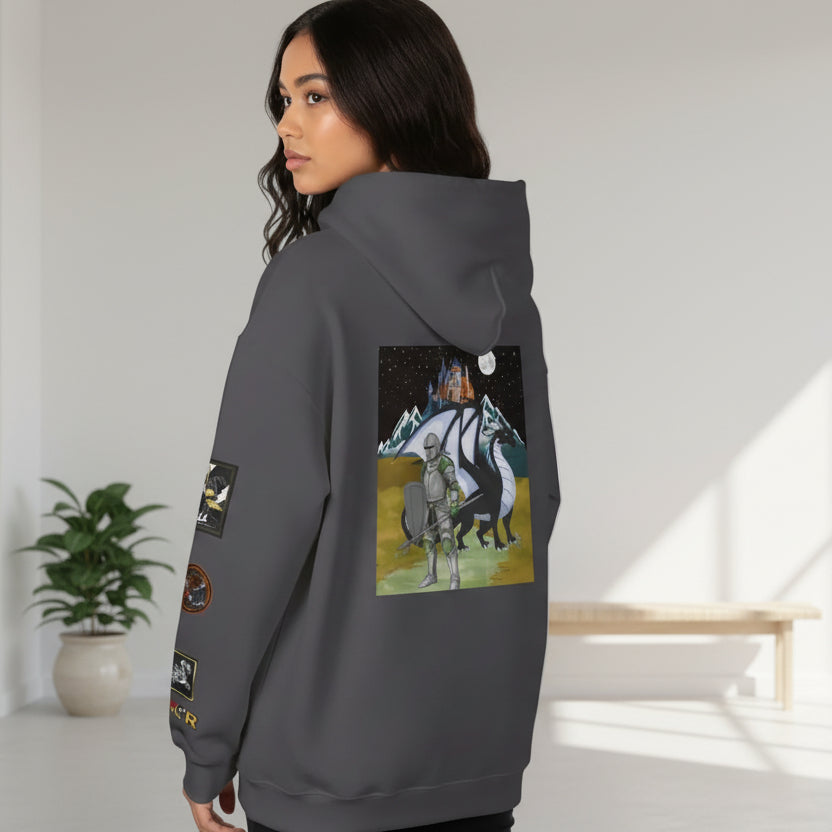 Medieval Themed Hoodie, Knights and Dragon Fans, Unisex Sweatshirt, Cosplay Costume Printify