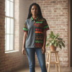 African Print Polo Shirt — Bold Kente-Inspired Pattern Printify