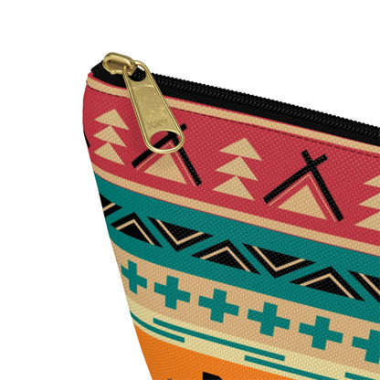 Southwestern Thunderbird Accessory Pouch — Tribal Pattern Makeup Bag