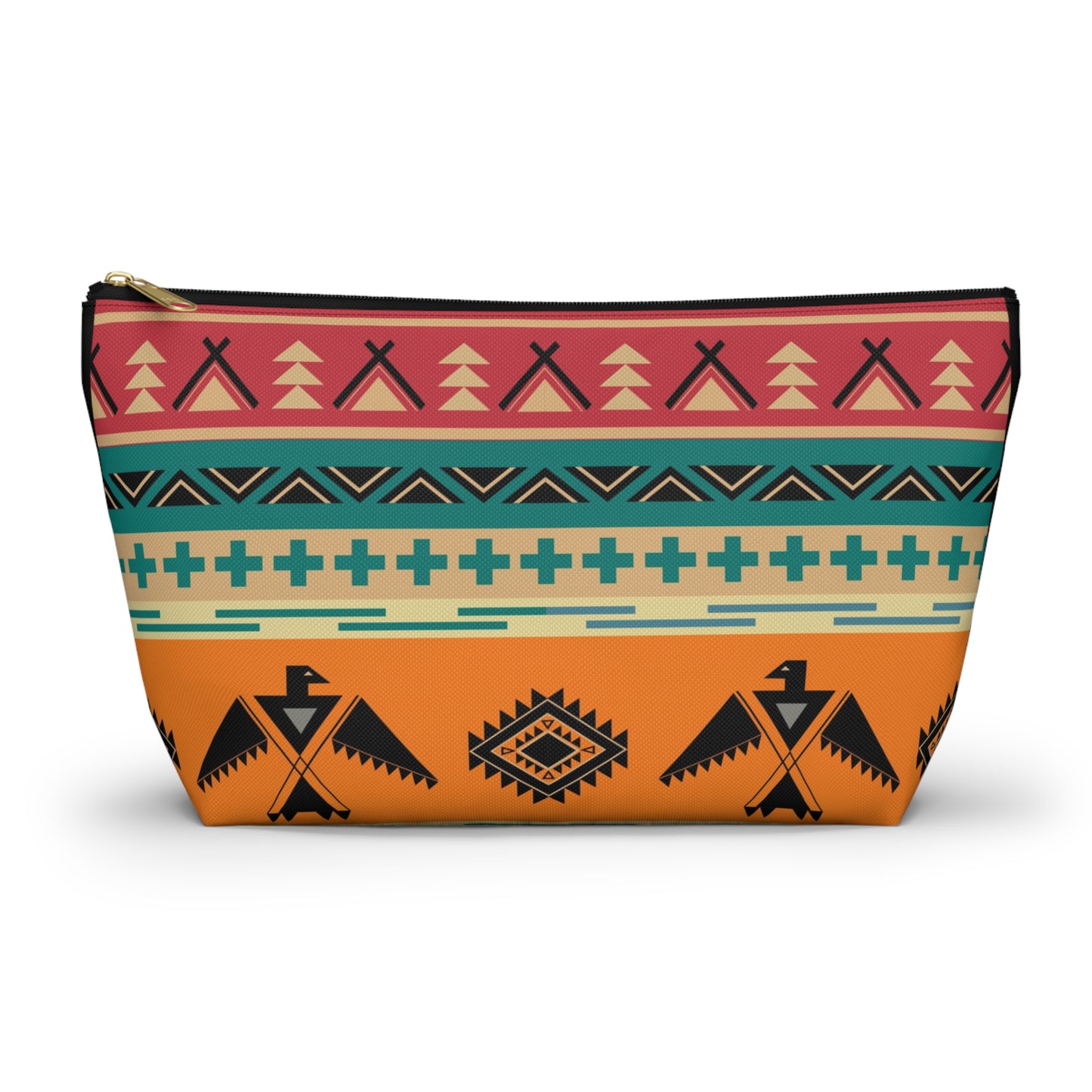 Southwestern Thunderbird Accessory Pouch — Tribal Pattern Makeup Bag