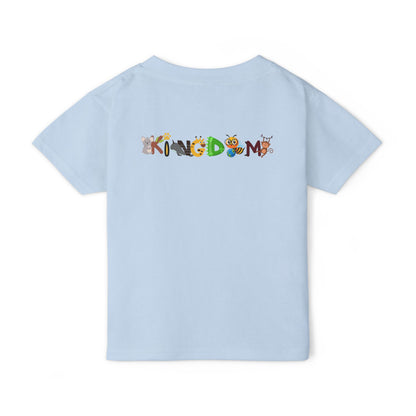Toddler T‑Shirt — "Kingdom" Jungle Animals Design (Colorful Birds & Sunshine)