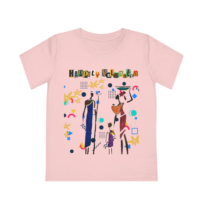 Afro Music Art Kids T-Shirt, Handcrafted Tee for Children, Kid's Graphic Tee
