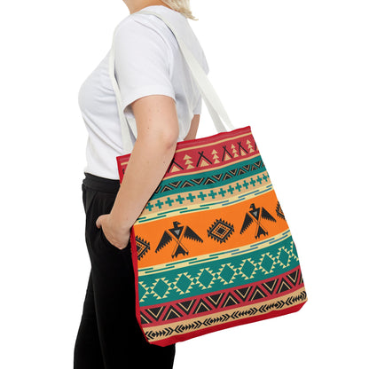Southwestern Pattern Tote Bag - Native-Inspired Aztec Eagle Print