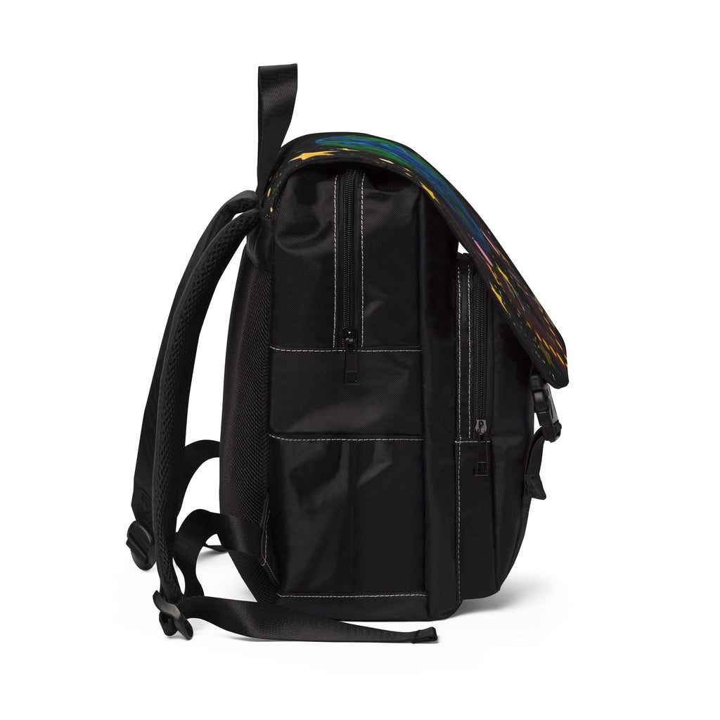 Colorful Earth-Themed Unisex Casual Shoulder Backpack - Perfect for Adventurers Printify
