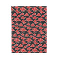 Akatsuki Cloud Pattern Velveteen Plush Blanket — Japanese Anime Inspired Red Cloud Throw Printify