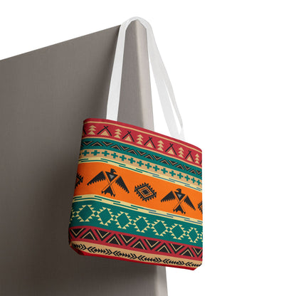 Southwestern Pattern Tote Bag - Native-Inspired Aztec Eagle Print