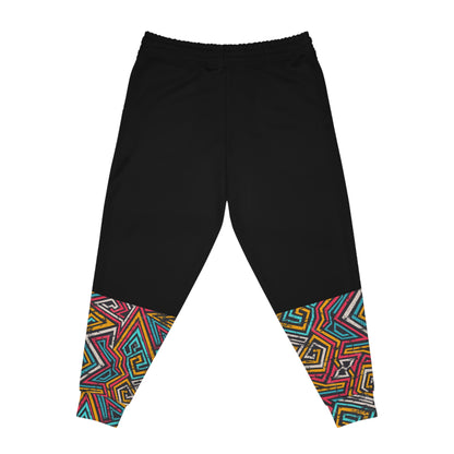 Afro Music Cartoon Art Athletic Joggers, Unisex Sweatpants, African Dance Jogging Pants, Gym Wear