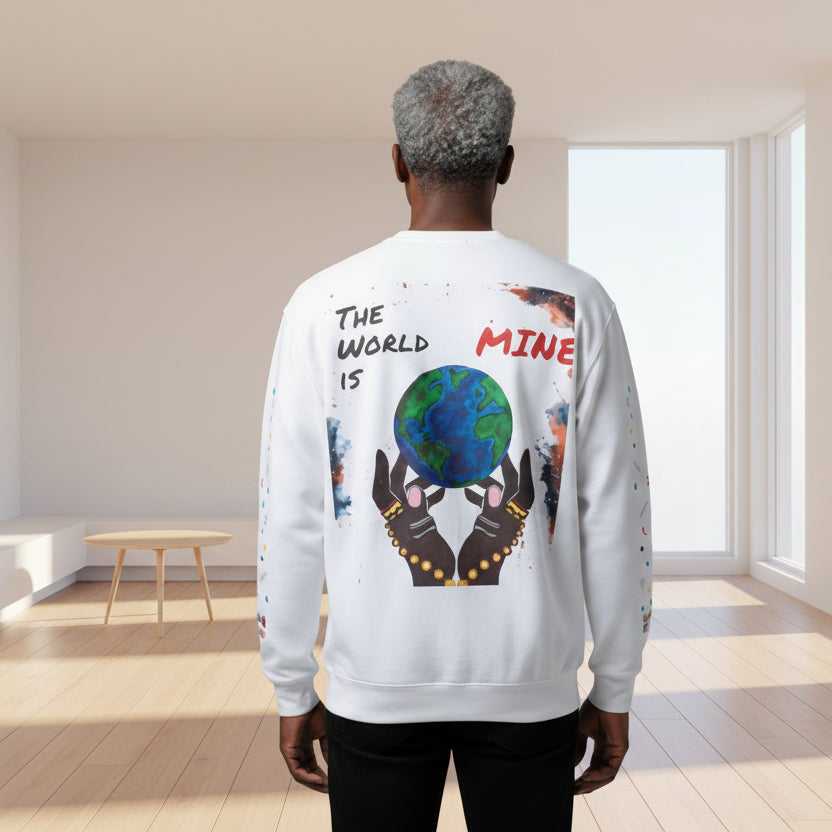 Galaxy Art Unisex Sweatshirt, Handcrafted Space Design Printify