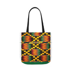 Kente Pattern Canvas Tote Bag — Vibrant African Print Market Tote Printify