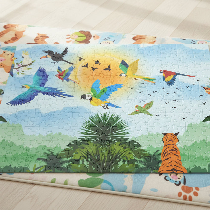 Vibrant Jungle Wildlife Puzzle - 120/252/500-Piece Tropical Scene Printify