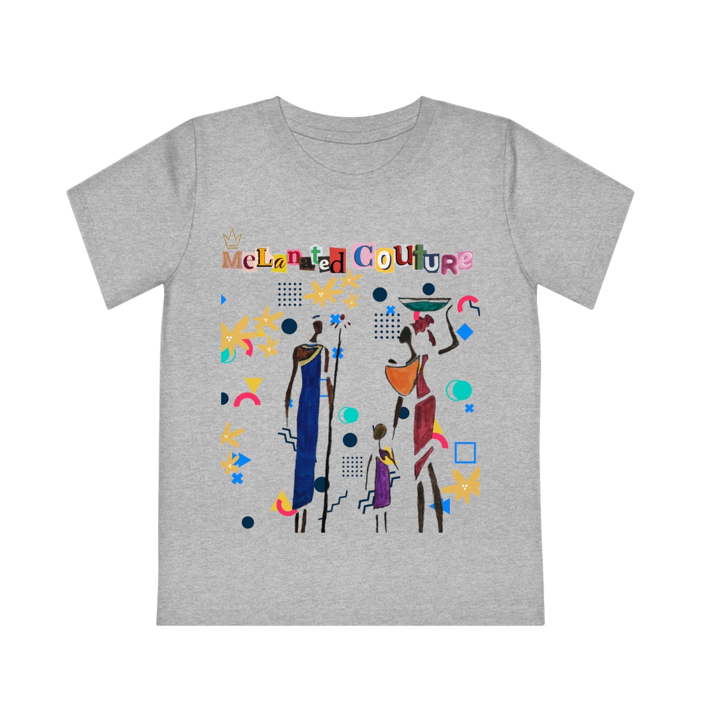 Afro Music Art Kids T-Shirt, Handcrafted Tee for Children, Kid's Graphic Tee