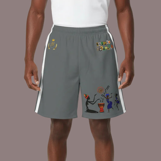 Cultural Dance Men's Jogger Shorts - Happily Celebrating Heritage