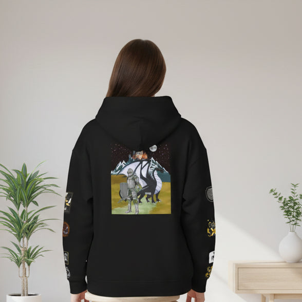 Medieval Themed Hoodie, Knights and Dragon Fans, Unisex Sweatshirt, Cosplay Costume Printify
