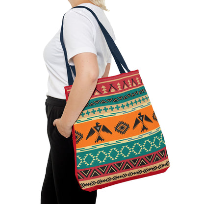 Southwestern Pattern Tote Bag - Native-Inspired Aztec Eagle Print