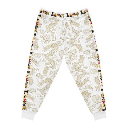 Cozy Dragon Print Athletic Joggers for Comfort & Style, Casual Wear, Unisex Pants