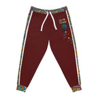 Unisex Athletic Joggers featuring Handcrafted Afro-Fusion Cartoon Art, suitable for African dance and casual wear Printify