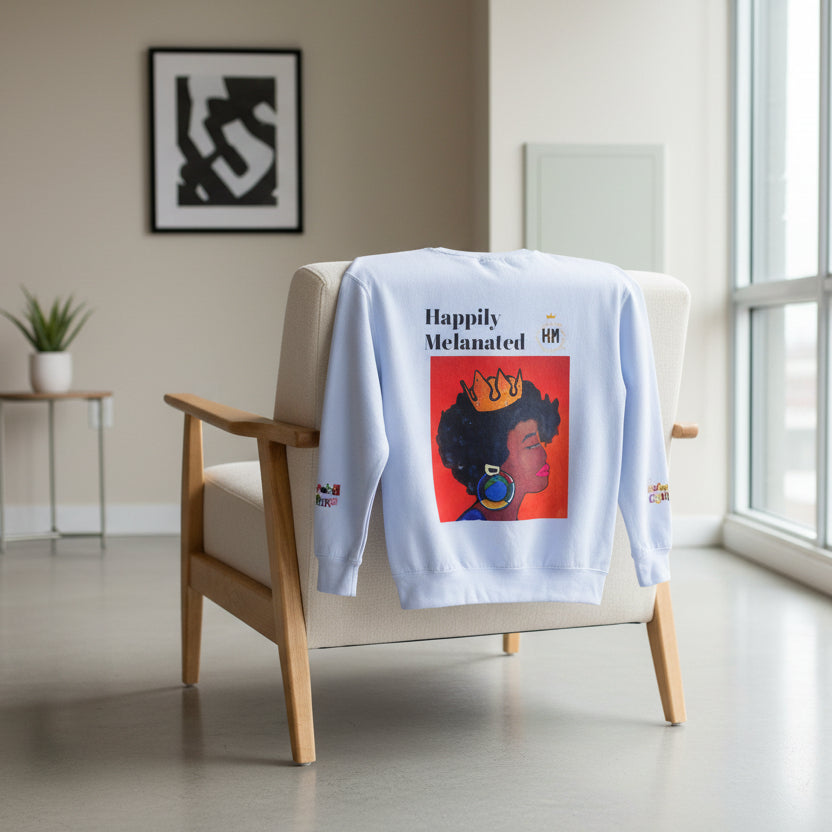 Afrocentric Graphic Sweatshirt - Black Art Unisex Lightweight Crewneck Printify