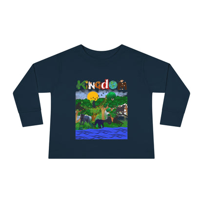 Panther Themed Toddler Tee, Wildlife Graphic Long Sleeve Shirt, Jungle Cat Children's Top